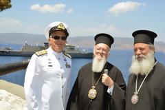 Παρουσία Αρχηγού ΓΕΝ στη ν. Ύδρα κατά την Επίσημη Επίσκεψη του Οικουμενικού Πατριάρχη