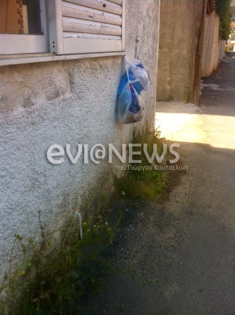 Κρέμασαν τα σκουπίδια έξω από τα σπίτια τους, στη Κύμη [photos] - Φωτογραφία 3