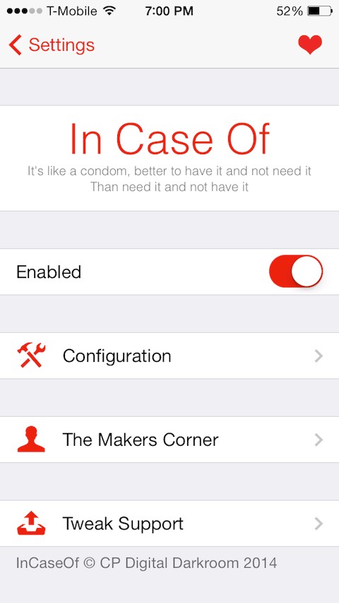 InCaseOf: Cydia tweak new v1.0-6 ($0.99)....βάλτε το κουμπί έκτακτης ανάγκης - Φωτογραφία 4