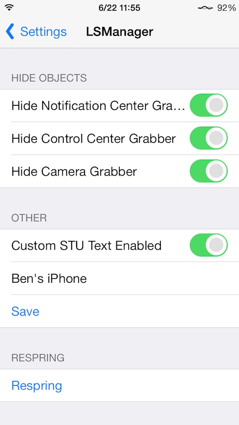 LSManager: Cydia tweak new free...για την οθόνη κλειδώματος - Φωτογραφία 2