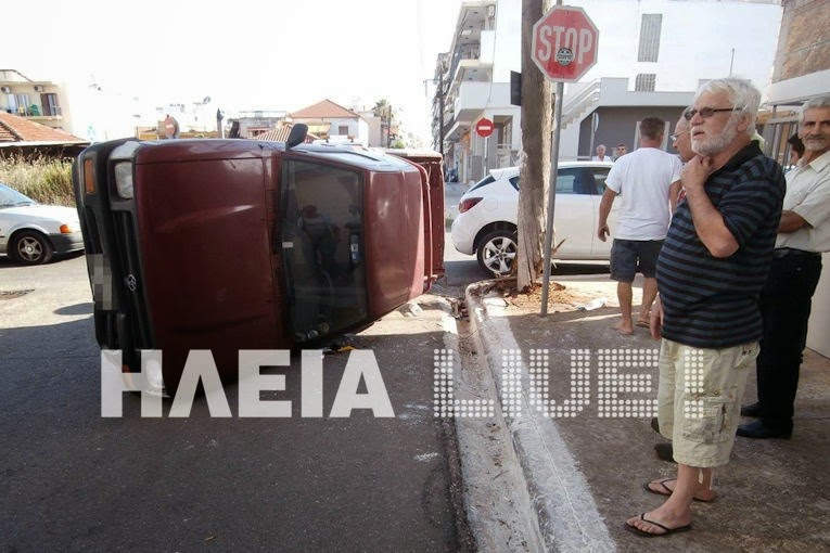 Αμαλιάδα: Το έφερε τούμπα το αγροτικό αλλά χωρίς τραυματισμό - Φωτογραφία 3