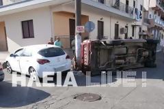 Αμαλιάδα: Το έφερε τούμπα το αγροτικό αλλά χωρίς τραυματισμό