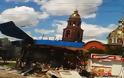 Στο Σλαβιάνσκ οι εξολοθρευτές πυροβόλησαν το ναό κατά τη διάρκεια της Θείας Λειτουργίας