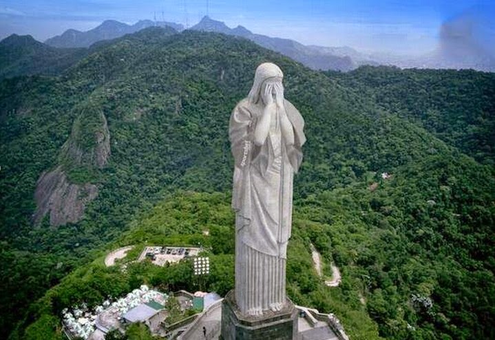 Η απόλυτη καζούρα στους Βραζιλιάνους: Έκλαψε μέχρι και το άγαλμα του Χριστού με την ήττα τους! [photos] - Φωτογραφία 4