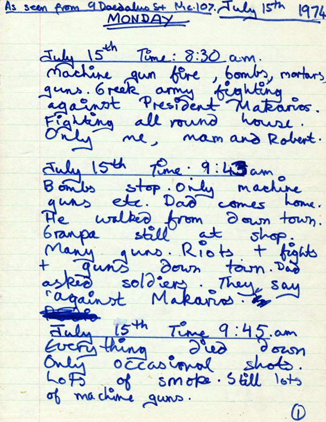 Τα γεγονότα του ‘74 όπως τα κατέγραψε στο ημερολόγιό της μια 13χρονη - Η «Άννα Φρανκ» της Κύπρου - Φωτογραφία 3