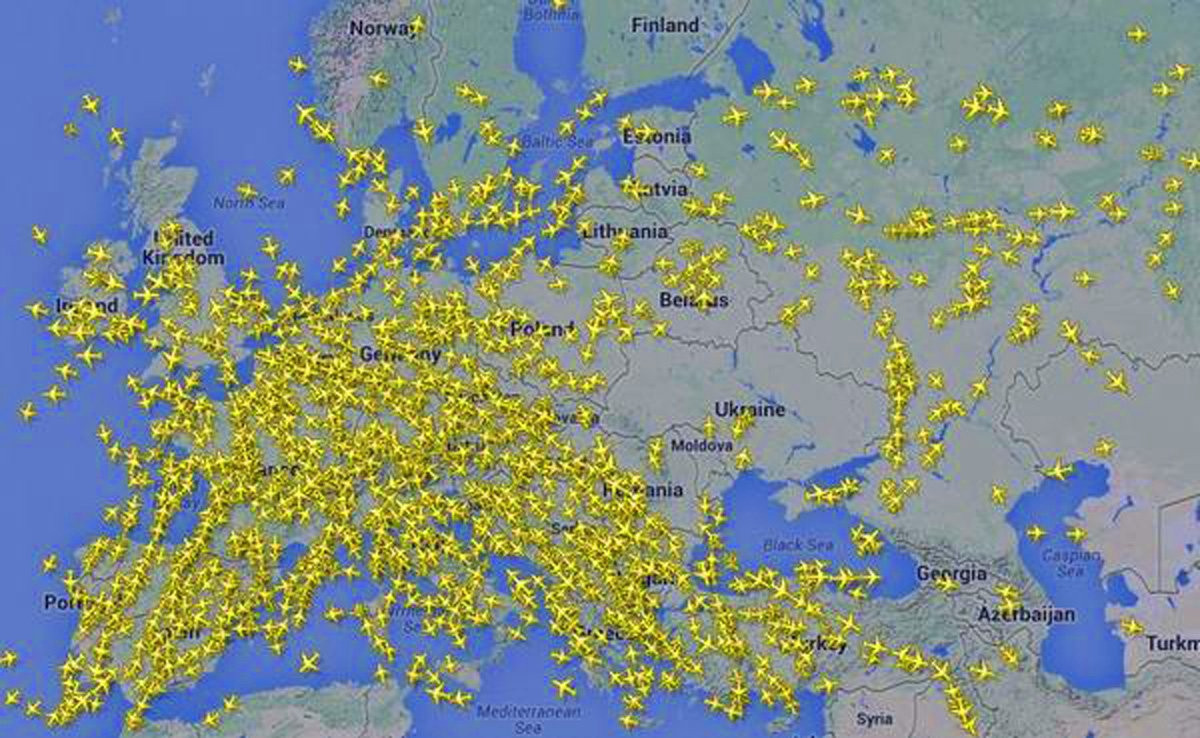 Ο ουρανός της Ουκρανίας άδειασε - Αλλάζει ο χάρτης των αεροπορικών διαδρομών μετά την κατάρριψη του Boeing [photo] - Φωτογραφία 2