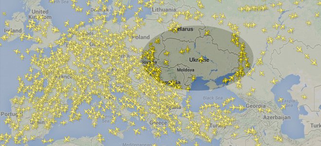 Ο ουρανός της Ουκρανίας άδειασε -Αλλάζει ο χάρτης των αεροπορικών διαδρομών μετά την κατάρριψη του Boeing - Φωτογραφία 1