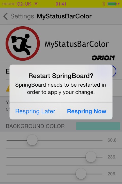 MyStatusBarColor: cydia tweak new v0.2.6-1 ($0.99) - Φωτογραφία 3