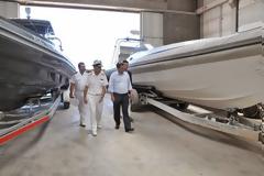 Επιθεώρηση Υπουργού Ναυτιλίας Μιλτιάδη Βαρβιτσιώτη της επισκευαστικής βάσης Λιμενικού Σώματος [photos]