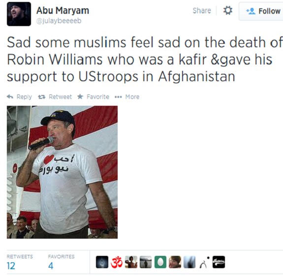 Αυτά είναι τα tweet των τζιχαντιστών για τον Robin Williams... [photo] - Φωτογραφία 2