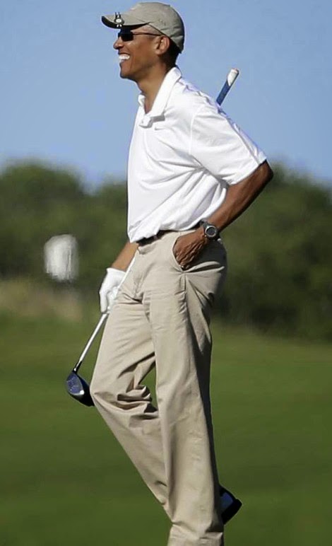 Οργή στους Αμερικανούς, o Ομπάμα πήγε για γκόλφ, μετά την ομιλία του, για τον αποκεφαλισμό του Τζέιμς Φόλεϊ - Φωτογραφία 2