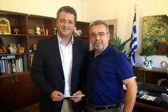 Επίσκεψη του Προέδρου του Συλλόγου Ομογενών Π.Ε. Πέλλας του Τορόντο στον Περιφερειάρχη Κεντρικής Μακεδονίας