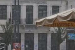 «Κατέβασε» πολύ νερό ο ουρανός - Ισχυρή καταιγίδα στην Τρίπολη!