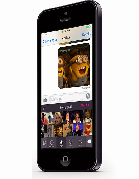 PopKey: Το πρώτο animated GIF πληκτρολόγιο για το ios 8 - Φωτογραφία 1