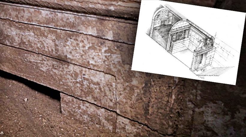 Αμφίπολη: Χωμάτινο «τείχος» 13 μέτρων μπλοκάρει την είσοδο στον τρίτο ταφικό θάλαμο - Φωτογραφία 1