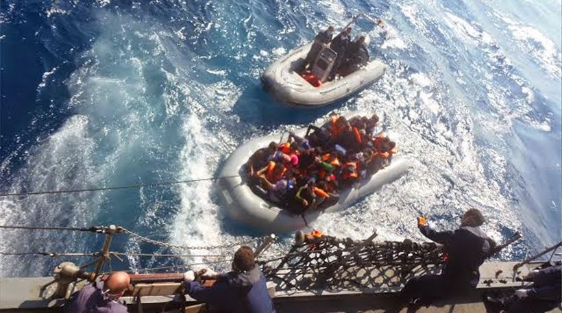 Λέσβος: 40 μετανάστες διέσωσε κανονιοφόρος του Πολεμικού Ναυτικού - Φωτογραφία 1