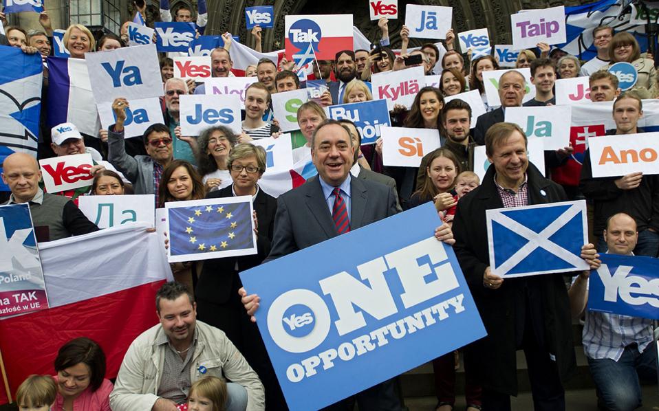 Έκκληση στους Σκωτσέζους να ψηφίσουν υπέρ της ανεξαρτησίας της περιοχής, έκανε ο πρωθυπουργός της Σκωτίας Άλεξ Σάλμοντ - Φωτογραφία 1