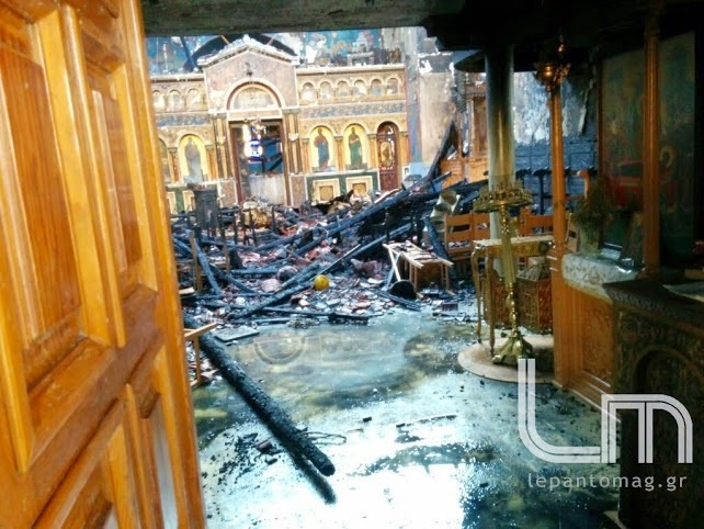 Τεράστια η καταστροφή στον Ι.N. της Παλαιοπαναγιάς Nαυπάκτου - Φωτογραφία 5