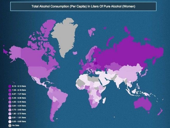 Χάρτες: Οι πιο μεθυσμένες χώρες του πλανήτη. Πόσο πίνουμε στην Ελλάδα [photos] - Φωτογραφία 4
