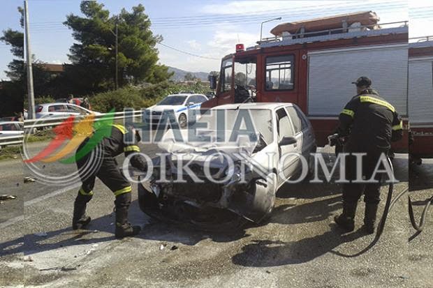 Ηλεία: Διπλή καραμπόλα 5 Ι.Χ. στον κόμβο Φιλοθέης Πύργου - Φωτογραφία 4