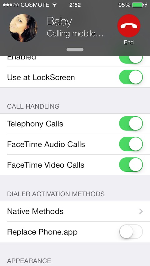 CallBar for iOS 7: Cydia tweak update v($3.99) - Φωτογραφία 4