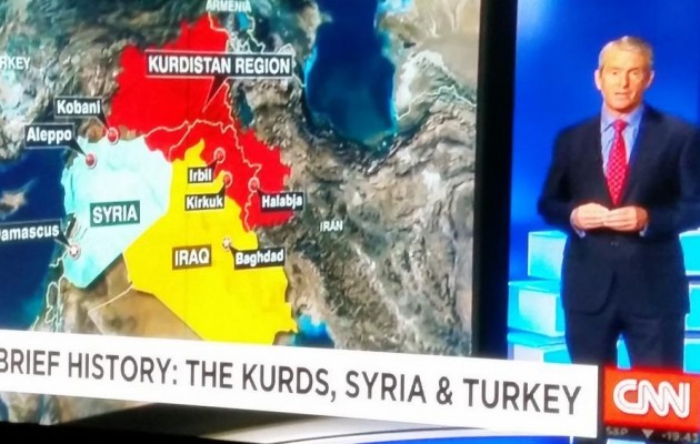Τον έχουν «τελειωμένο» τον Ερντογάν – Το CNN έδειξε χάρτη του Κουρδιστάν - Φωτογραφία 1