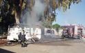Αμαλιάδα: Καντίνα παραδομένη στις φλόγες - Φωτογραφία 1