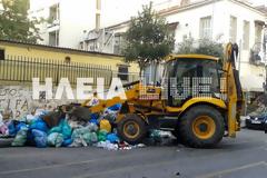 Ανασαίνει ο Πύργος - Ξεκίνησε η αποκομμιδή των σκουπιδιών