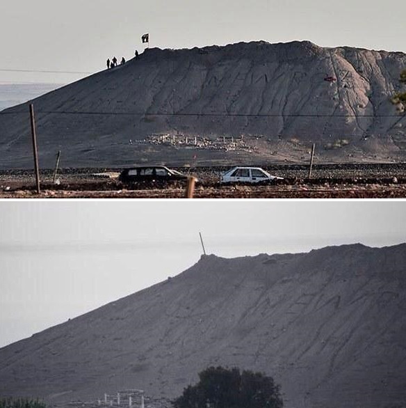 Οι Κούρδοι ανακατέλαβαν τον λόφο με τη σημαία των τζιχαντιστών - Φωτογραφία 3