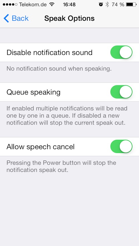 Speak Notification: Cydia tweak update v1.4.1-11 ($1.49) - Φωτογραφία 2