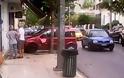 Αυτοκίνητο καβάλησε πεζοδρόμιο στο κέντρο των Χανίων