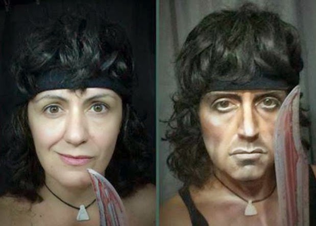 ΕΝΤΥΠΩΣΙΑΚΕΣ ΜΕΤΑΜΟΡΦΩΣΕΙΣ: Γυναίκα χρησιμοποιεί το μακιγιάζ για να μεταμορφωθεί σε διάσημους σκληρούς άνδρες... [photos] - Φωτογραφία 1