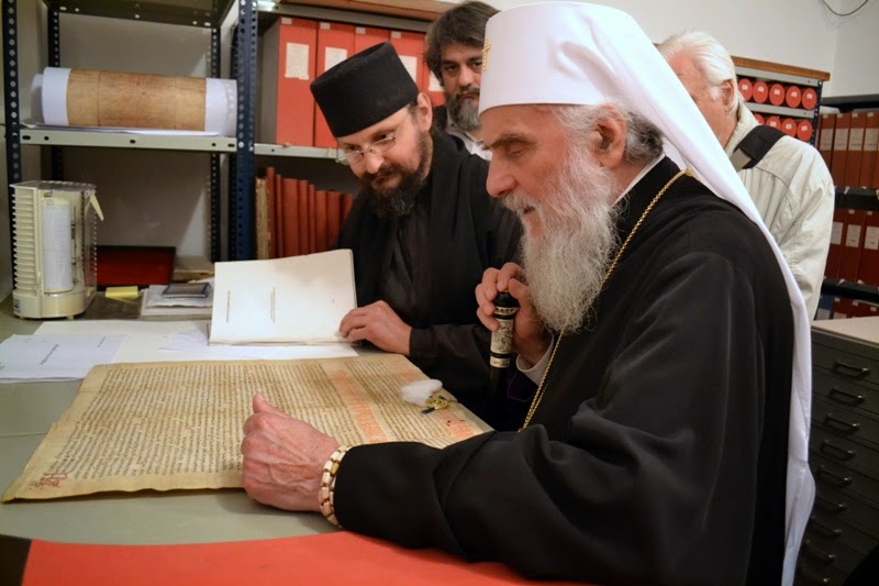 5446 - Φωτογραφίες από την επίσκεψη του Πατριάρχη Σερβίας κ. Ειρηναίου στη Λαύρα των Σέρβων, την Ιερά Μονή Χιλιανδαρίου - Φωτογραφία 17