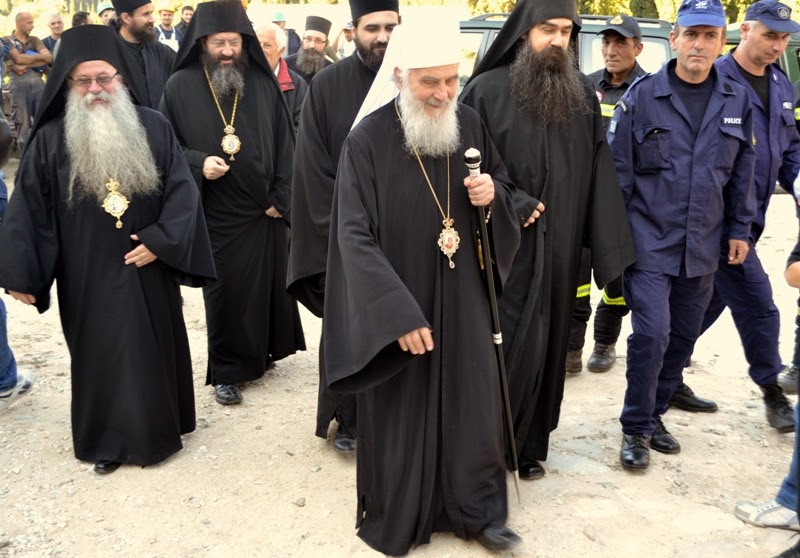 5446 - Φωτογραφίες από την επίσκεψη του Πατριάρχη Σερβίας κ. Ειρηναίου στη Λαύρα των Σέρβων, την Ιερά Μονή Χιλιανδαρίου - Φωτογραφία 2
