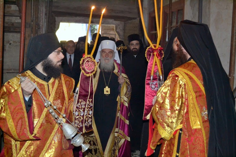 5446 - Φωτογραφίες από την επίσκεψη του Πατριάρχη Σερβίας κ. Ειρηναίου στη Λαύρα των Σέρβων, την Ιερά Μονή Χιλιανδαρίου - Φωτογραφία 4