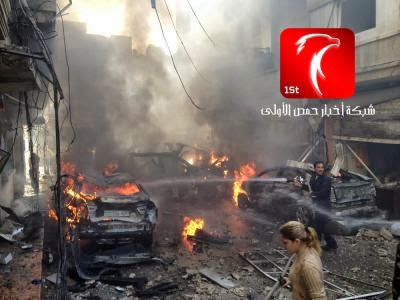 Βίντεο από την τρομοκρατική επίθεση στη  Χομς με τουλάχιστον 12 νεκρούς - Φωτογραφία 2