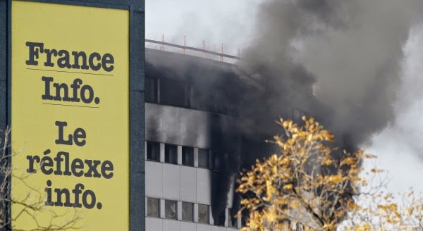 Πανικός από πυρκαγιά στο κρατικό ραδιόφωνο της Γαλλίας - Δείτε βίντεο και φωτογραφίες - Φωτογραφία 2