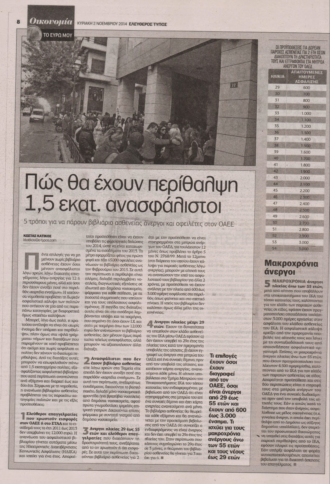 Πως θα έχουν περίθαλψη 1,5 εκατ. ανασφάλιστοι - Φωτογραφία 2