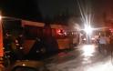 Λεωφορείο έπιασε φωτιά εν κινήσει στη Θεσσαλονίκη