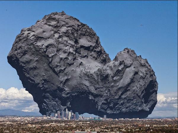 Εικόνα που σοκάρει: Δείτε πως θα ήταν εάν ΕΠΕΦΤΕ στη Γη ο κομήτης Τσούρι [photo] - Φωτογραφία 2
