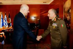 Συνάντηση ΥΕΘΑ Νίκου Δένδια με τον Αρχηγό των Ενόπλων Δυνάμεων της Αραβικής Δημοκρατίας της Αιγύπτου