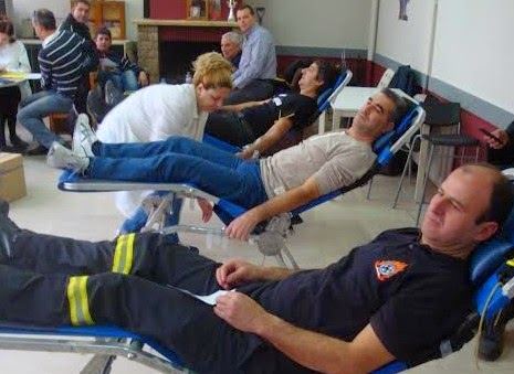 Αιμοδοσία συλλόγου εθελοντών πυροσβεστών των Π.Υ Νομού Λάρισας - Φωτογραφία 1