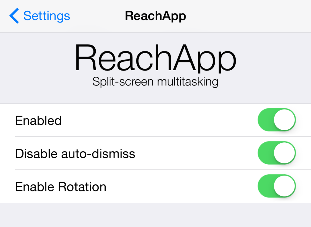ReachApp: Cydia tweak new free (demo)....δουλέψτε ταυτόχρονα σε δυο παράθυρα σε όλα τα iphone - Φωτογραφία 1
