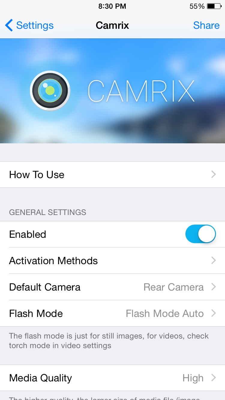 Camrix: Cydia tweak new v1.0.0 ($1.99) - Φωτογραφία 3