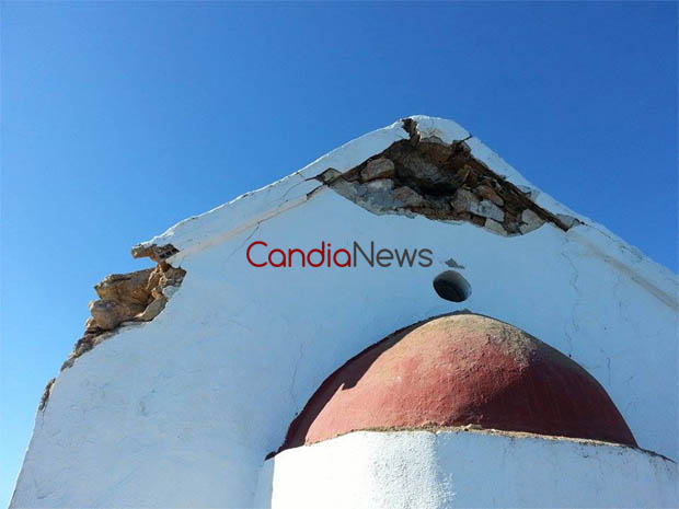 Ηράκλειο: Βάνδαλοι κεραυνοί διέλυσαν εκκλησάκι - Απίστευτες καταστροφές [video] - Φωτογραφία 4