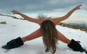 ΑΠΙΣΤΕΥΤΟ! Ποια Ελληνίδα γυμνάστρια κάνει yoga στο χιόνι χωρίς...ρούχα; [video + photos]