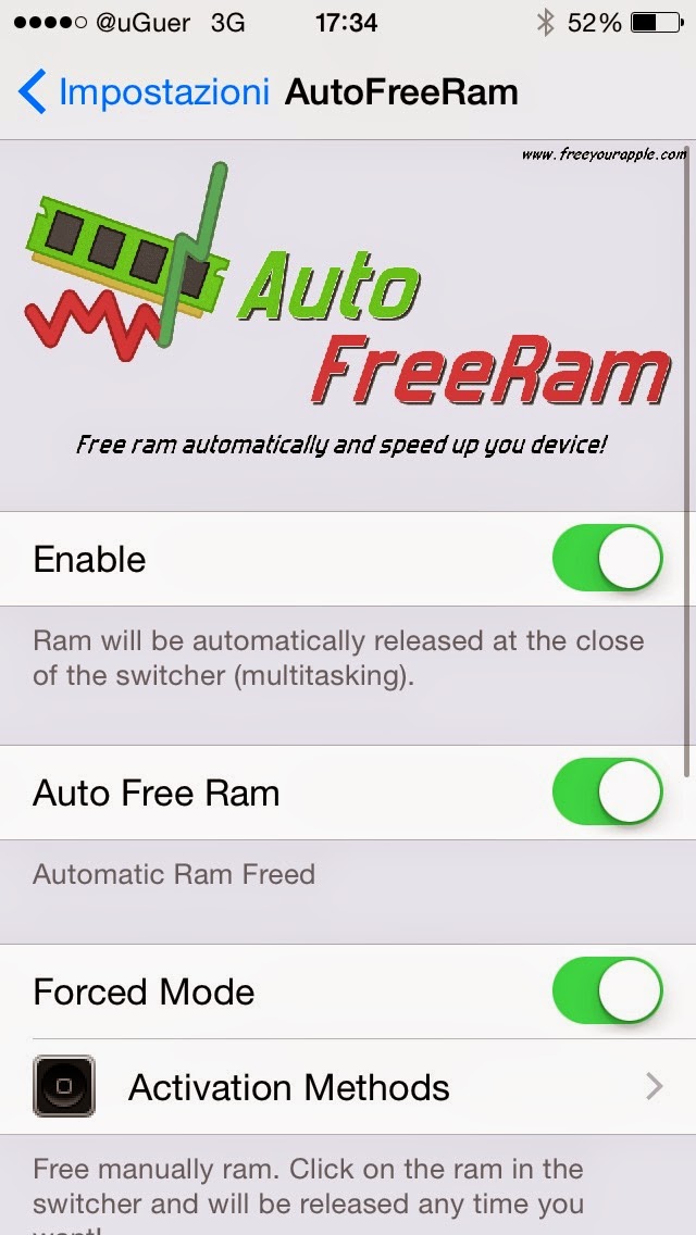 AutoFreeRam: Cydia tweak new v1.4-1 ($1.49)....ελευθερώστε αυτόματα την RAM - Φωτογραφία 1