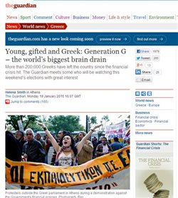 «Γενιά G»: Ο Guardian για τους 200.000 νέους Έλληνες που έφυγαν από τη χώρα - Φωτογραφία 1