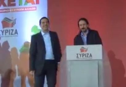 Ο Τσίπρας μαζί με τον ηγέτη των Ισπανών Podemos Πάμπλο Ιγγλέσιας [video] - Φωτογραφία 1