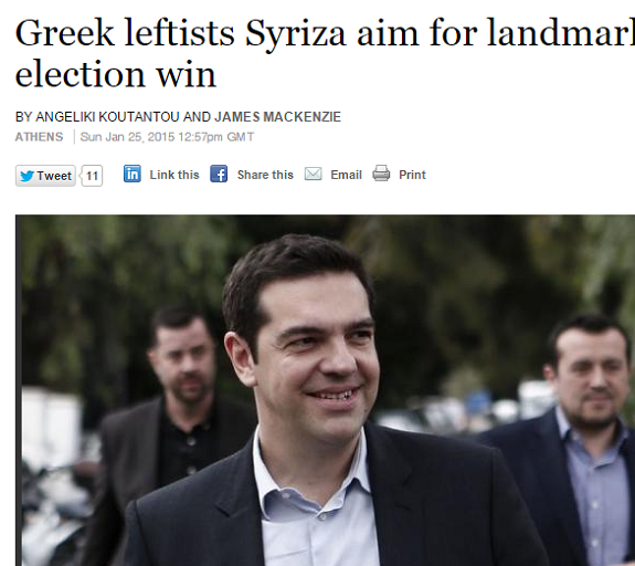 Reuters: Ορόσημο για την Ευρώπη μια νίκη του ΣΥΡΙΖΑ - Φωτογραφία 2